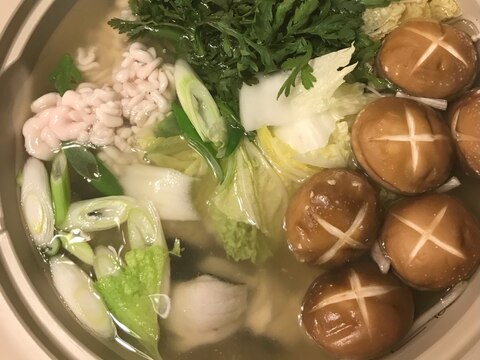 白子入り鱈ちり⭐熱々白子をポン酢ともみじおろしで